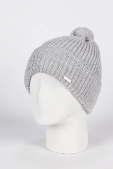 Шапка с помпоном Ferz Торрес цвет Серый светлый