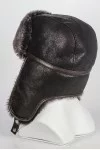 Шапка ушанка Darga Hats Дубленка цвет Антрацит размер 57-58