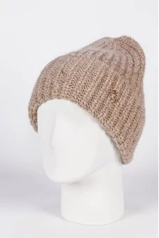 Шапка с отворотом Ferz Фабия цвет Бежевый тёмный
