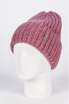 Шапка с отворотом Ferz Фабия цвет Серо-розовый