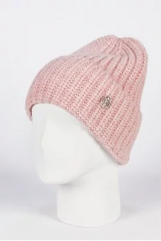 Шапка с отворотом Ferz Фабия цвет Пудровый