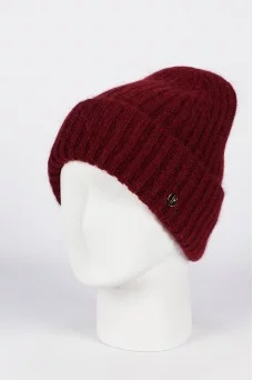 Шапка с отворотом Ferz Шабли цвет Бордовый темный