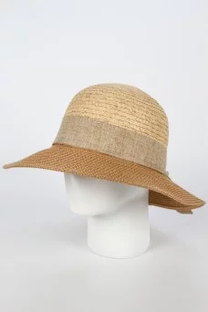 Шляпа соломенная Nazarkov  цвет Бежевый тёмный размер 58