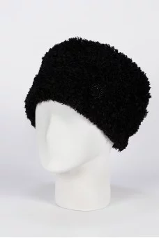 Кубанка Кёрли Шеврон круг Мини Фл черн 30% шер 70% п/э