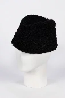 Пилотка шапка Mike Ambaroff Кёрли Шеврон цвет Чёрный размер 56-58