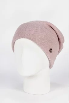 Шапка с отворотом Weaving-designe Бетти цвет Пудровый