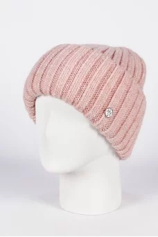 Шапка с отворотом Ferz Аргенина цвет Пудровый