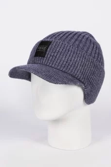 Шапка с козырьком Ferz Эндрю цвет Джинсовый