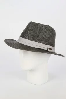Шляпа соломенная Nazarkov Федора цвет Чёрный размер UNI