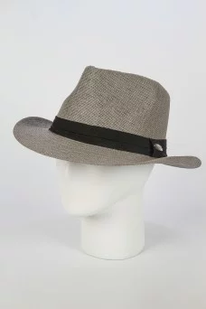 Шляпа соломенная Nazarkov Федора цвет Серый