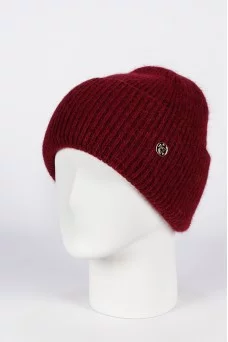 Шапка с отворотом Ferz Скарлетт цвет Бордовый темный