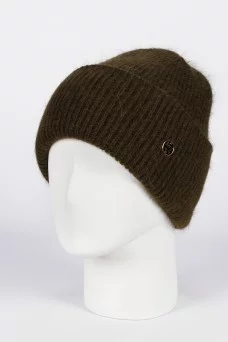 Шапка с отворотом Ferz Скарлетт цвет Хаки темный