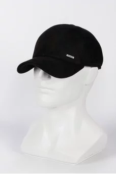 Бейсболка Starkoff Экозамша цвет Чёрный размер 56