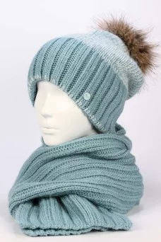 Комплект (шапка и шарф) Junberg Медисон цвет Морская волна