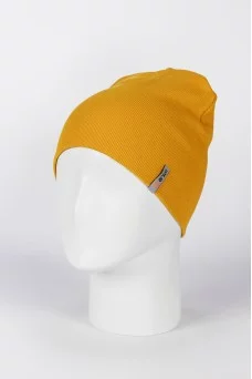 Шапка лопата OlSen №14 ушки цвет Горчичный
