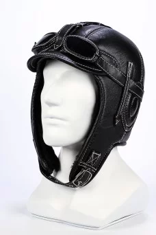 Шлем ушанка NST ПИЛОТ очки цвет Чёрный/Белый размер 59