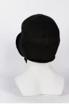 Бейсболка с ушами Starkoff Экозамша мутон цвет Чёрный размер 56