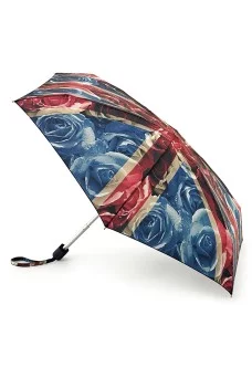 Зонт 5 сложений Fulton Tiny цвет Синий тёмный/бордовый